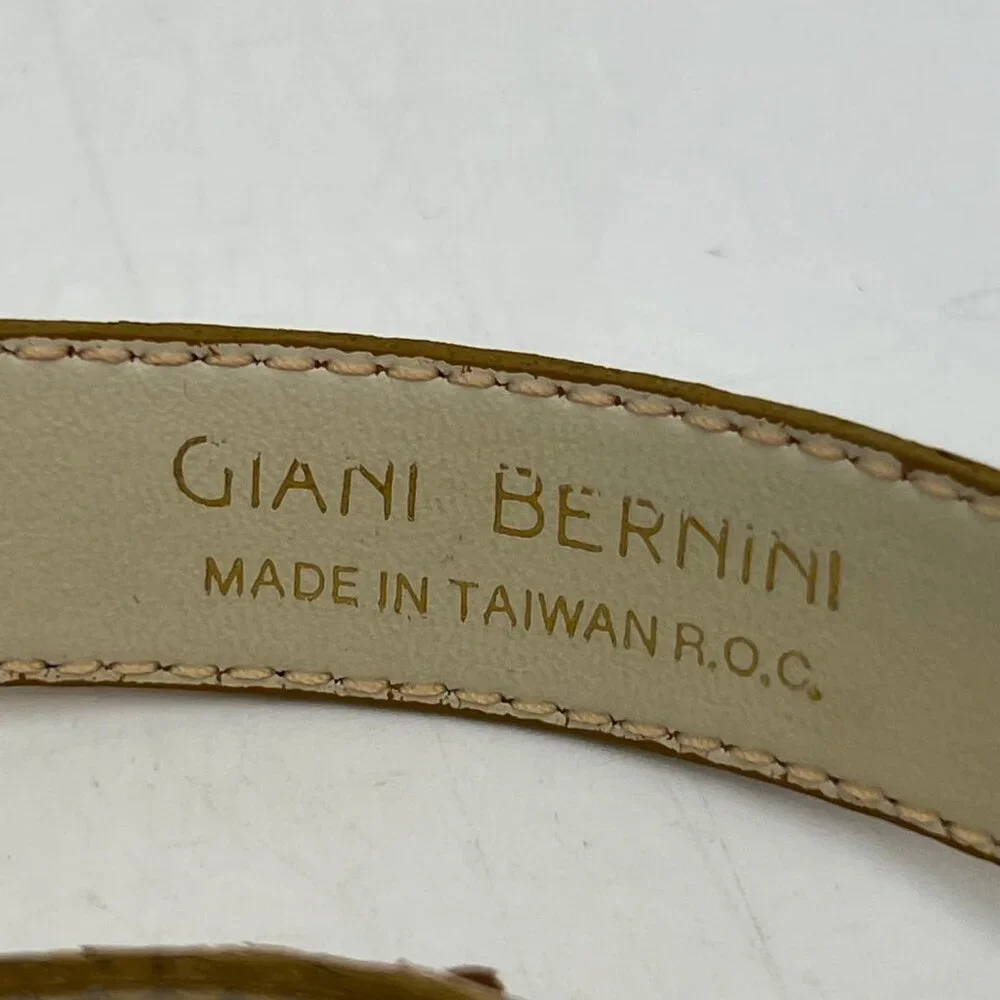 Giani Bernini Gold Adjustable Snakeskin Belt | Size L - Picture 3 of 10